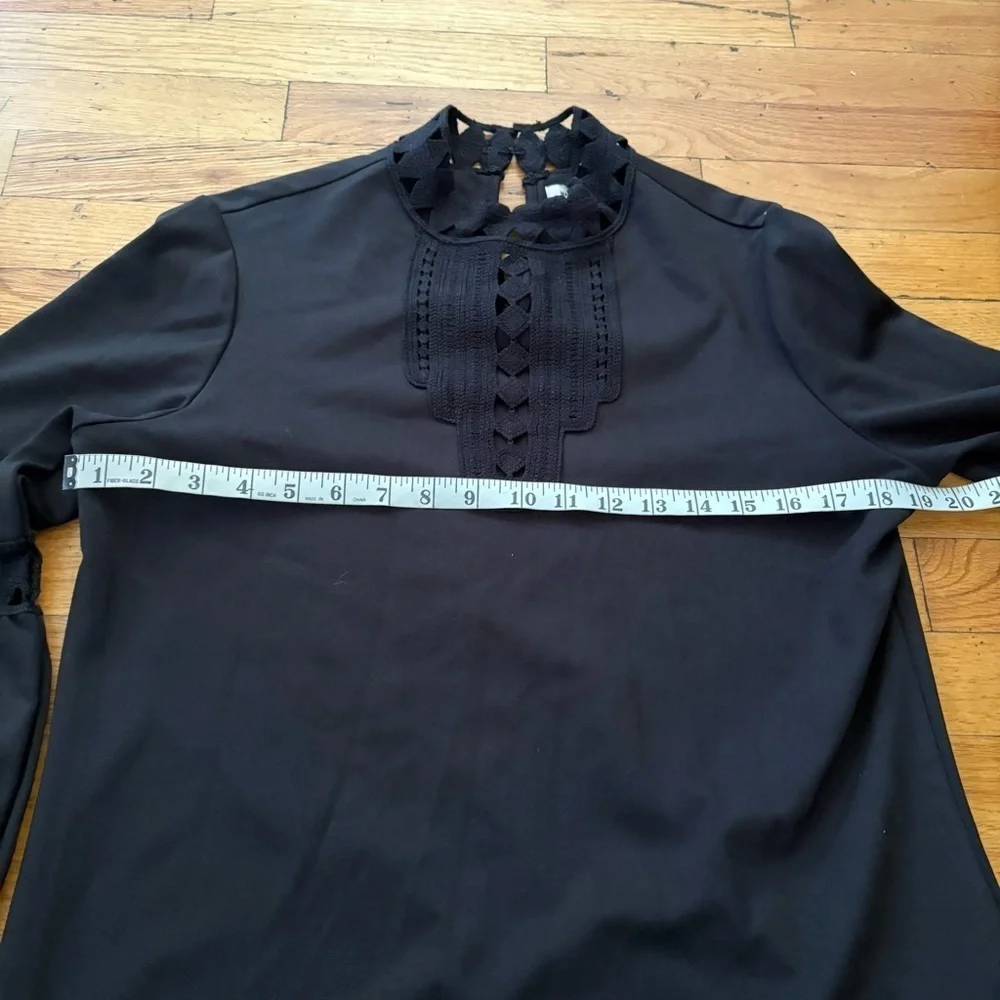 Max Studio Laser Cut Black Dress Size Large
